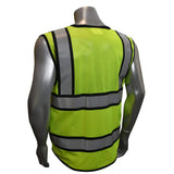 REXZUS B Engineer Safety Vest High Visibility Reflective Safety Vest Mesh with Zipper and pockets