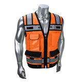 REXZUS B Engineer Safety Vest High Visibility Reflective Safety Vest Mesh with Zipper and pockets