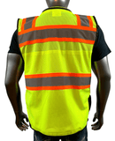 REXZUS C Vest For Mens  Black Series Serveyors Utility Pockets Safety Vests Premium Black Series Serveyors Vest