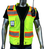 REXZUS H Safety Vest Black For Mens Class 1 Black Series Utility Pockets Safety Vests Premium Black Series