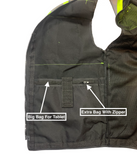 REXZUS D Safety Vest Black For Mens Class 2 Black Series Heavy Duty Utility Pockets Safety Vests Premium Black Series