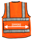 REXZUS B Engineer Safety Vest High Visibility Reflective Safety Vest Mesh with Zipper and pockets