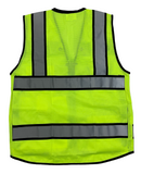 REXZUS B Engineer Safety Vest High Visibility Reflective Safety Vest Mesh with Zipper and pockets