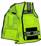 REXZUS B Engineer Safety Vest High Visibility Reflective Safety Vest Mesh with Zipper and pockets