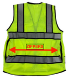 REXZUS B Engineer Safety Vest High Visibility Reflective Safety Vest Mesh with Zipper and pockets