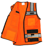 REXZUS B Engineer Safety Vest High Visibility Reflective Safety Vest Mesh with Zipper and pockets